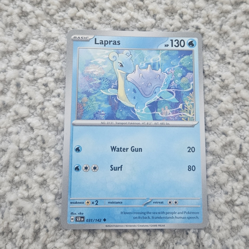POKEMON TCG Card Lapras Stellar Crown Uncommon 031/142